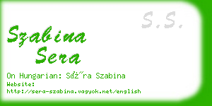 szabina sera business card